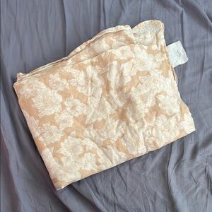 Acacia Swimwear Floral Sarong in Cream and White